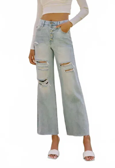 Kestan Tatiana Wide Leg Jeans In Blue