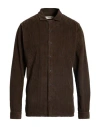 Kestin Man Shirt Dark Brown Size M Organic Cotton In Brown