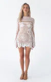 Kettel Atelier Clara Crochet Mini Dress In White