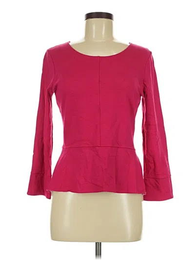 Pre-owned Kettlewell 3/4 Sleeve Top Burgundy Boatneck Tops
