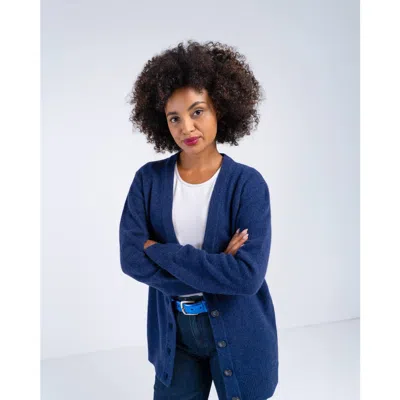 Kettlewell Boyfriend V-neck Cardigan In Blue
