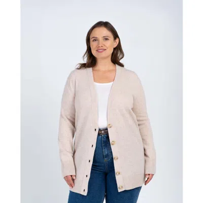Kettlewell Boyfriend V-neck Cardigan In Neutral