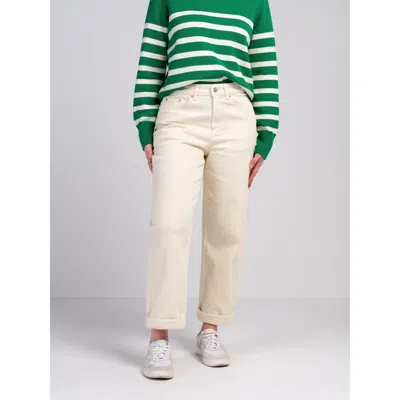 Kettlewell Darla Boyfriend Mid Rise Jeans In White