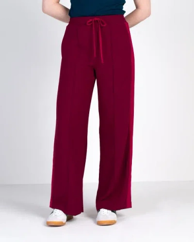 Kettlewell Drawstring Waist Side Stripe Trousers In Red