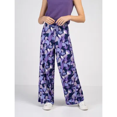 Kettlewell Geo Printed Palazzo Trousers In Purple