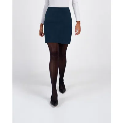 Kettlewell Hayden Suede Skirt In Blue