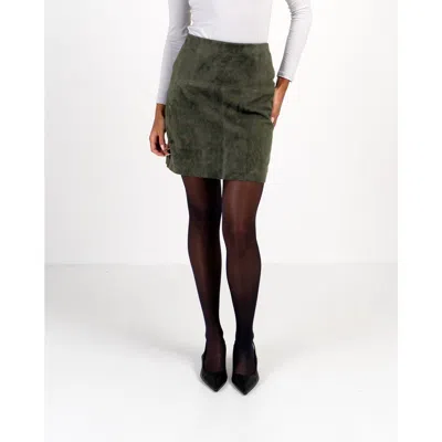 Kettlewell Hayden Suede Skirt In Green