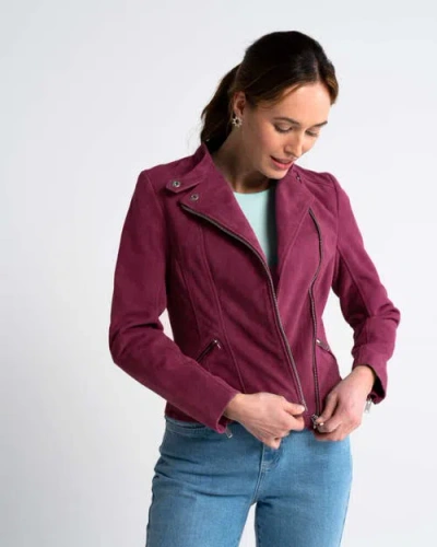 Kettlewell Hudson Suede Biker Jacket In Brown