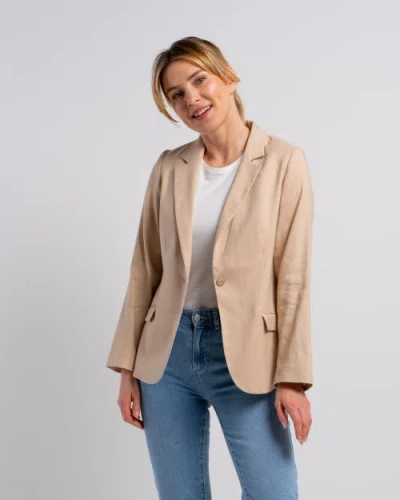 Kettlewell Iona Linen Blazer In Brown