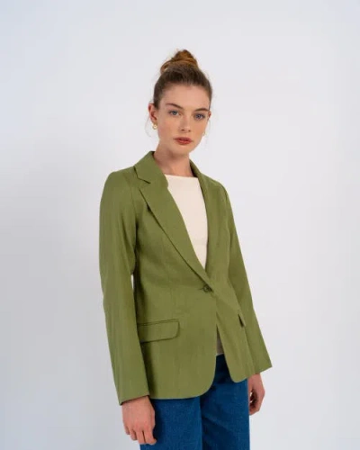 Kettlewell Iona Linen Blazer In Red