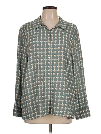 Pre-owned Kettlewell Long Sleeve Blouse In Teal