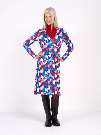 Kettlewell Long Sleeve Printed Wrap Dress In Multi