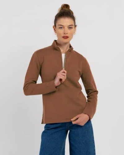 Kettlewell Robyn 1/4 Zip Sweatshirt In Brown