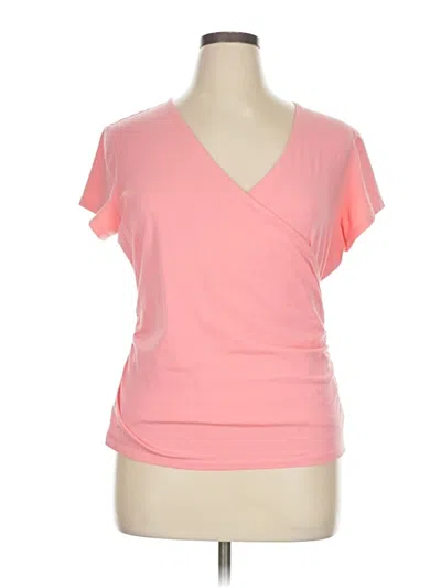 Pre-owned Kettlewell Short Sleeve Top Pink V Neck Tops