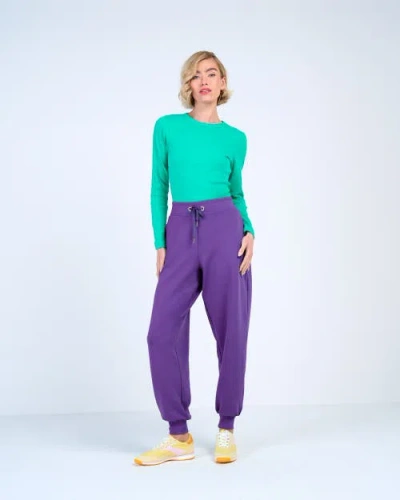 Kettlewell Soft Sweat Cuffed Hem Jogger In Purple