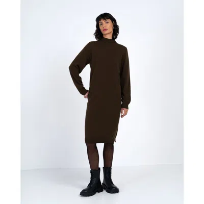 Kettlewell Turtle Neck Knitted Dress In Black