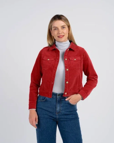 Kettlewell Vera Velvet Jacket In Red