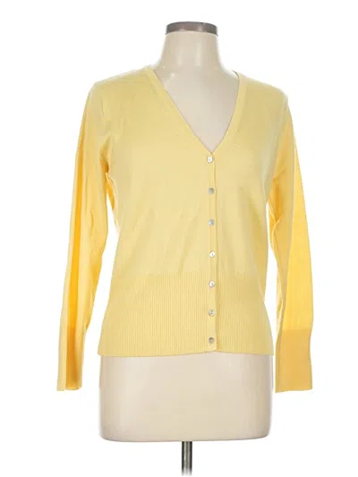 Kettlewell Wool Cardigan Sweater In Yellow