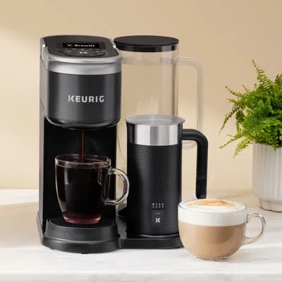 Keurig K-cafe Smart Single Serve K-cup Pod Coffee, Latte And Cappuccino Maker, Black In White;black