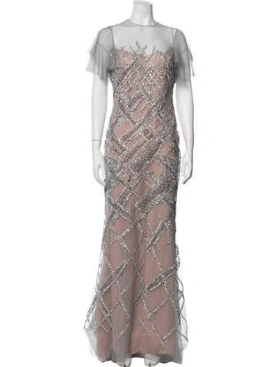Pre-owned Kevan Hall Patterned Long Dress In Multi