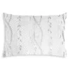 Kevin O'brien Studio Cable Knit Velvet Decorative Pillow, 14 X 20 In White