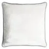 Kevin O'brien Studio White Silk Velvet Decorative Pillow