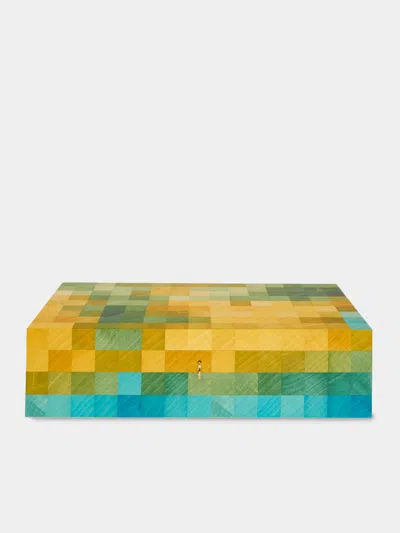 Kevin Stamper Summer Field Wood Jewelry And Watch Box In Multi