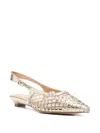 Keys Caged Slingback Sandals In Silver