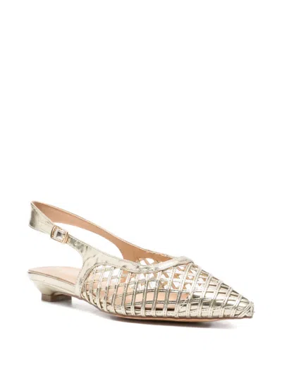 Keys Caged Slingback Sandals In Silver