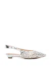 Keys Caged Slingback Sandals In Silver