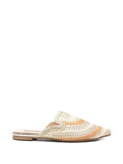 Keys Pointed Woven Sandals In Neutral
