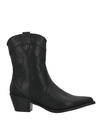 Keys Woman Ankle Boots Black Size 11 Textile Fibers