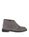 Keys Woman Ankle Boots Grey Size 7 Leather In Grey