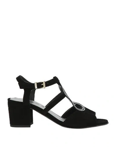 Keys Woman Sandals Black Size 6 Leather