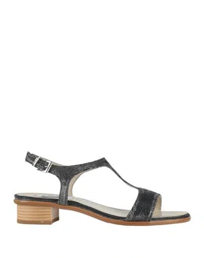 Keys Woman Sandals Black Size 9 Textile Fibers