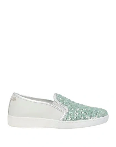Keys Woman Sneakers Light Green Size 8 Leather, Textile Fibers