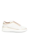 Keys Woman Sneakers White Size 7 Leather, Textile Fibers