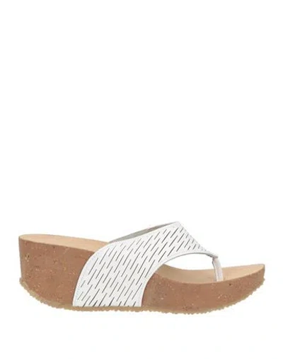 Keys Woman Thong Sandal White Size 9 Leather