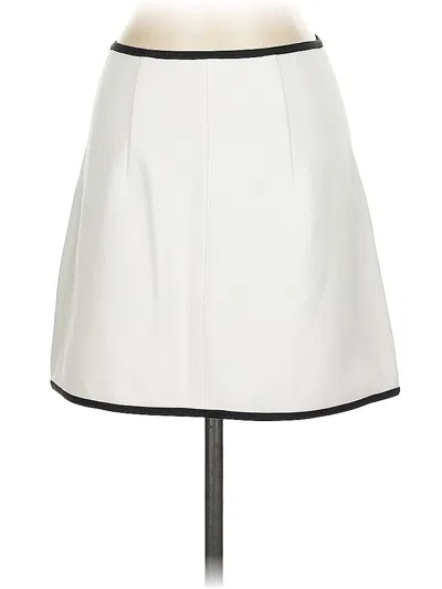 Pre-owned Kf/kaufmanfranco Collective Formal Skirt In White