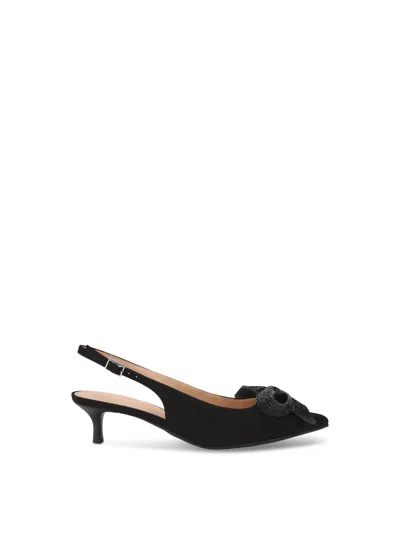 Kg Kurt Geiger Adore Velvet Slingback Heels In Black