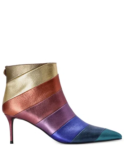 Kg Kurt Geiger Belgravia 65mm Metallic-finish Ankle Boots In Blue