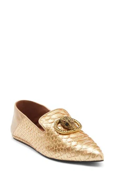 Kg Kurt Geiger Chelsea Flat In Gold