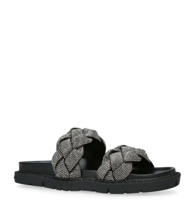 Kg Kurt Geiger Crystal-embellished Rath Bling2 Sandals In Black