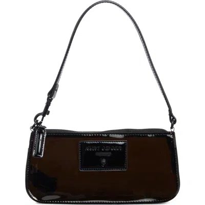 Kg Kurt Geiger Highgate Vinyl Wristlet In Black