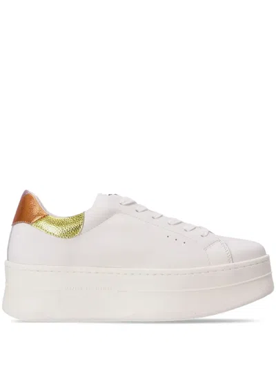 Kg Kurt Geiger Laney Eagle Leather Sneakers In White