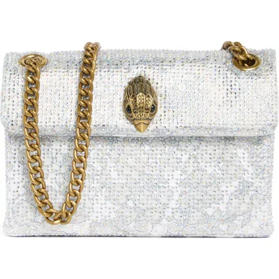 Kg Kurt Geiger Mini Fabric Kensington Crystal Crossbody Bag In Brown