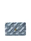 Kg Kurt Geiger Mini Kensington Denim Weave Chain Bag
