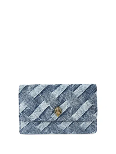 Kg Kurt Geiger Mini Kensington Denim Weave Chain Bag