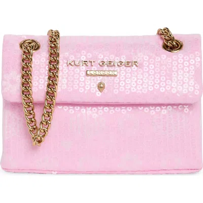 Kg Kurt Geiger Sequin Mini Brixton Convertible Shoulder Bag In Pink
