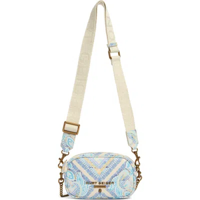 Kg Kurt Geiger Small Greenwich Leather Camera Bag In Blue